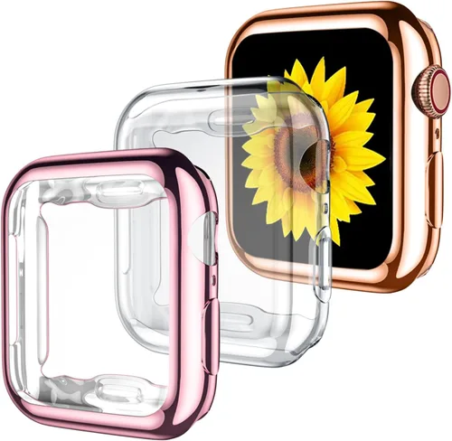 Vista 23 de GEAK - Juego de 3 fundas protectoras TPU compatibles con Apple Watch Series 11 10, protector de pantalla de 1.65 pulgadas, funda protectora completa