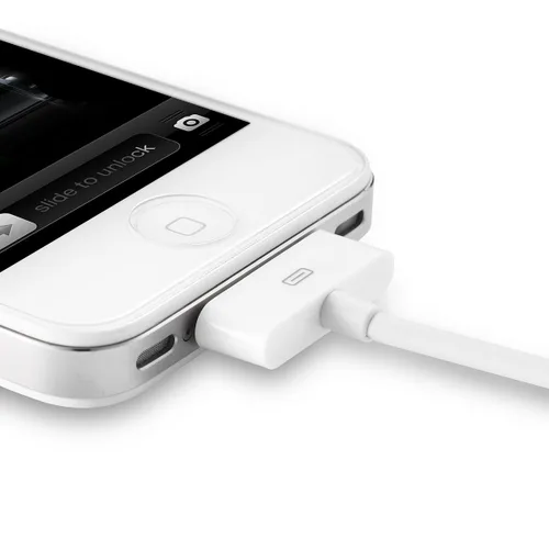 Vista 6 de Aibocn - Cable de sincronización y carga con Dock de 30 pines certificado MFi para iPhone 4 4S / iPad 1 2 3 / iPod Nano/iPod Touch - Blanco