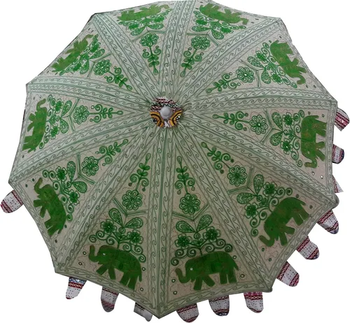 Vista 6 de Handmade Embriodery Decorative Garden Umbrella, Large Decorative Handcrafted Wedding Umbrellas, Umbrellas for beach Parasols