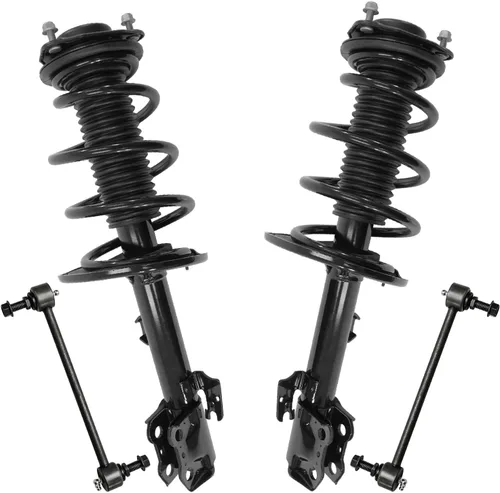 Vista 53 de Detroit Axle - Kit de 4 piezas RWD Puntales Delanteros Barras Estabilizadoras para Ford F-150 2021 2022 2023 2024, 2 Puntales con Resorte Helicoidal