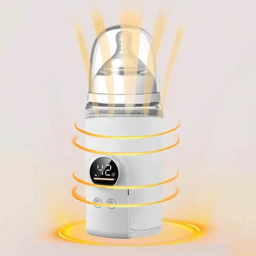 Vista 9 de Calentador de botellas portátil, con alimentación USB, 2.6 x 5.0 x 3.5 in, calentador de botellas B-aby, calentador de leche, calentamiento rápido