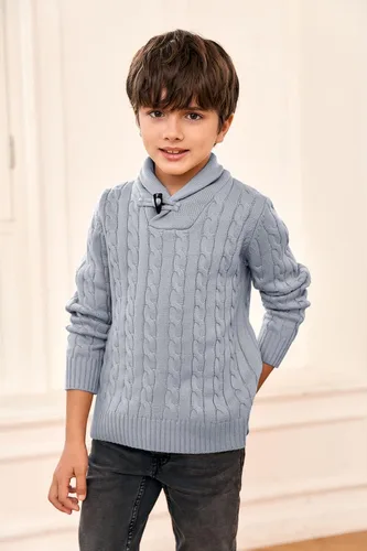 Vista 6 de Ryannology Suéter con cuello en V y cuello en V para niños y niñas pequeños
