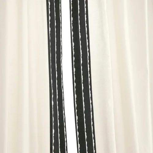 Vista 8 de HPD Half Price Drapes Cortinas de algodón sólido con bordes para dormitorio y sala de estar, 50 x 108, DTCC-SB220601-108 (1 panel) Sharkskin Black