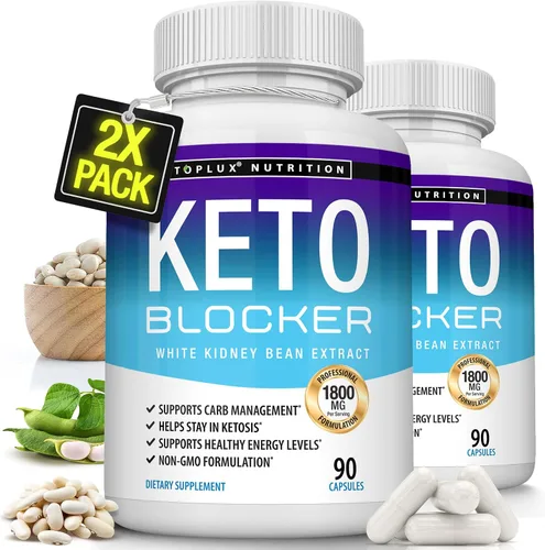 Vista 8 de Toplux Keto Blocker Pills Extracto de frijol blanco - 1800 mg de cetosis natural, apoyo a la dieta Keto, para hombres y mujeres, 90 cápsulas