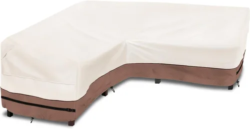 Vista 24 de okcool Funda modular para exteriores, fundas para muebles de patio en forma de L para muebles seccionales de 6 plazas, 85 pulgadas de largo x 32