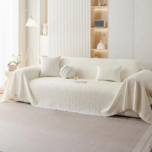 Vista 14 de DREAMINGO Funda de Sillón de Chenilla Fundas de Sofá Jacquard Lavables Protector de Muebles Funda de Sofá Reclinable 1 Cojín Funda de Silla