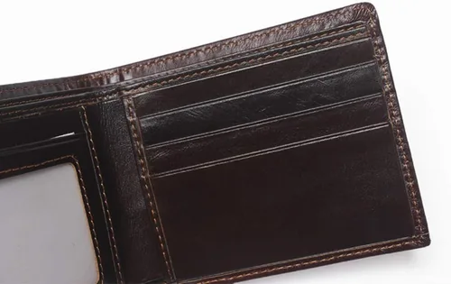 Vista 6 de Hombres Cool Eagle Wolf Caballo Totem Cuero Vaca Vertical Cartera Cremallera Multi-tarjeta Titular, Tótem de caballo, Minimalista