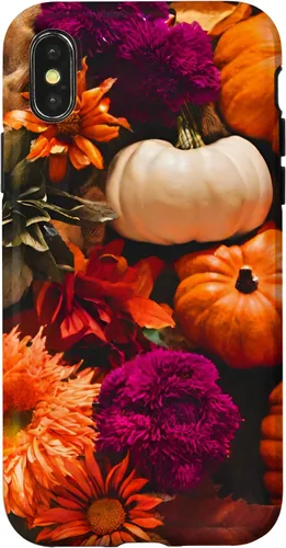 Vista 5 de Funda con temática de otoño para iPhone 16, diseño de calabaza, niña, mujer, diseño vintage de otoño