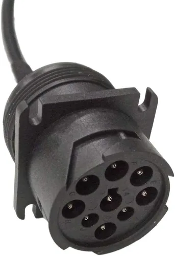 Vista 4 de Ocstar J1939 a OBD2 Cable adaptador de 9 pines Y Cable negro SAE J1939 tipo 1 Cable de extensión macho a hembra a 16 pines OBD2 Cable de diagnóstico