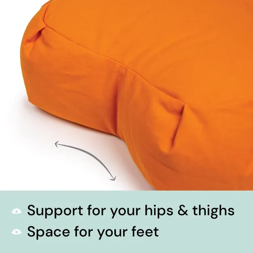 Vista 2 de Cojín de meditación (antracita) media luna, relleno de cáscara de trigo sarraceno, almohada o cojines de piso, asiento de yoga, Zafu, fabricado