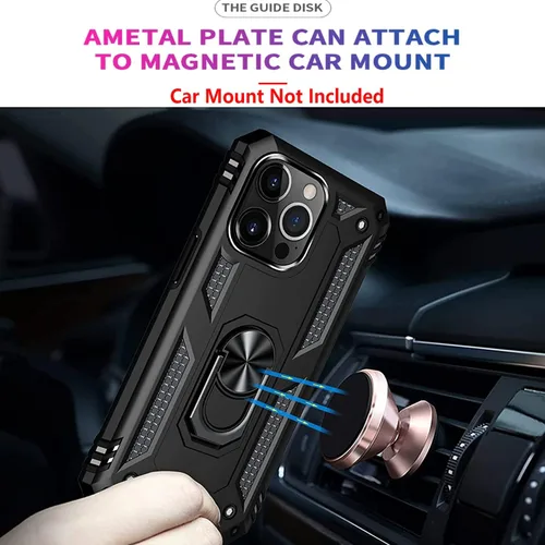 Vista 5 de STARSHOP Funda compatible con iPhone 12 Pro Max, con protector de pantalla de vidrio templado incluido: doble capa de grado militar, a prueba