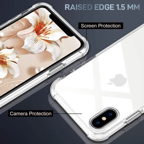 Vista 2 de MATEPROX Compatible con iPhone Xs Max, funda rígida de TPU híbrida transparente con delgada funda protectora a prueba de golpes para iPhone Xs Max