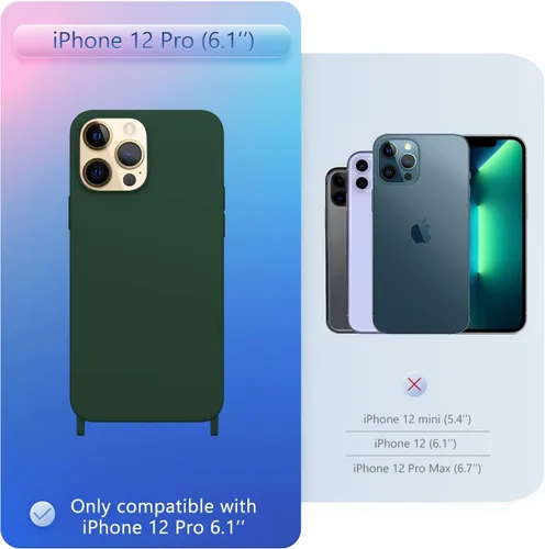 Vista 214 de Funda compatible con iPhone 8 Plus, iPhone 7 Plus/6 Plus/6S Plus con cordón, funda cruzada para iPhone con correa ajustable de silicona para iPhone
