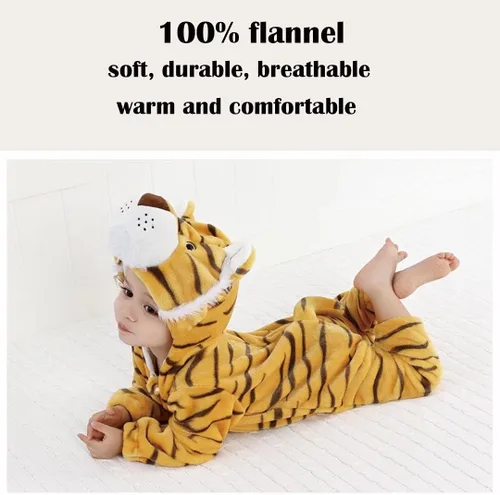 Vista 4 de Disfraz de bebé de Halloween para niños pequeños, rómper, mameluco para niños o niñas, ropa de animales, de 2 a 36 meses