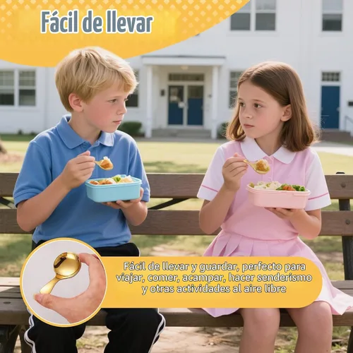 Vista 8 de 5 mini cucharas de helado para recipientes, mini cucharas doradas para servir dulces, acero inoxidable, mango corto, condimentos de sal, cucharas