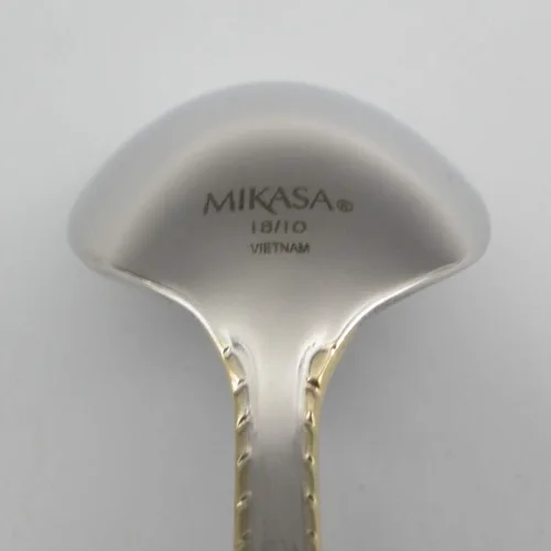 Vista 5 de Mikasa Cameo Gold - Cucharilla de acero inoxidable 18/10 (juego de cuatro)