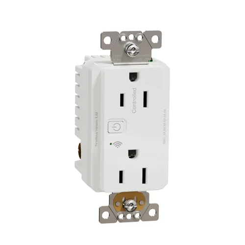 Vista 5 de Square D X Series WiFi Smart Outlet Receptáculo decorativo dúplex resistente a manipulaciones, compatible con Alexa y Google Assistant, 15 amperios
