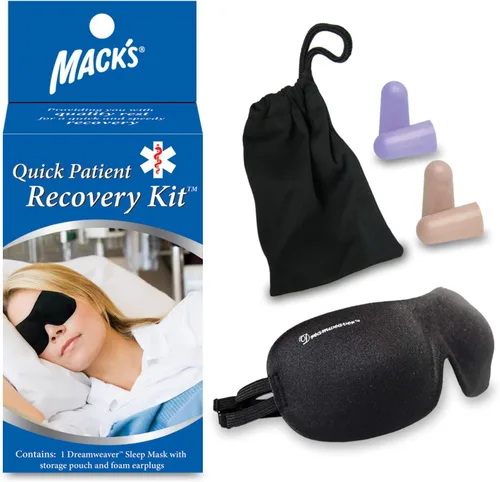 Vista 2 de Mack 's Quick Patient Dormir máscara Recuperación Kit – Negro/Beige/Rosa by Mack' s