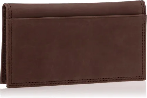 Vista 2 de Timberland PRO Billetera larga de cuero para hombre con RFID, marrón oscuro, talla única, Marrón oscuro