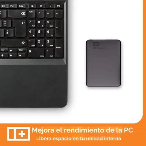 Vista 8 de Western Digital WD - Disco duro externo portátil de 1 TB Elements para Windows, USB 3.2 Gen 1/USB 3.0 para PC y Mac, listo para conectar y usar