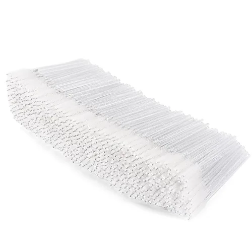 Vista 9 de Tbestmax 50 varitas de rímel desechables, brocha de cristal para extensiones de pestañas, pestañas de ojos y cepillo de maquillaje (blanco)
