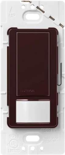 Vista 16 de Lutron Maestro Interruptor de luz con sensor de movimiento y placa de pared para baño, garaje, lavandería, cualquier bombilla, sensor de ocupación