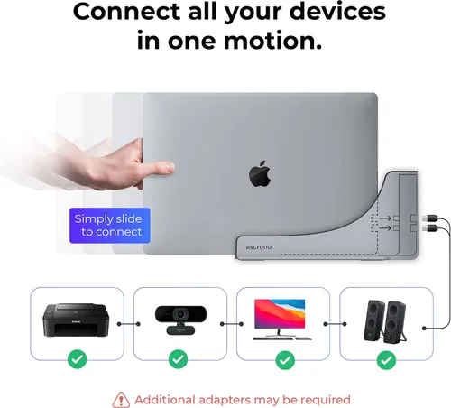 Vista 5 de Base para Apple MacBook Air de 13" - Estación de acoplamiento - Conecta pantallas duales con dos puertos Thunderbolt 4 USB-C - Hub de estación