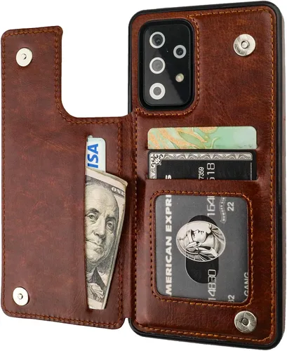 Vista 23 de ONETOP - Funda tipo cartera para Samsung Galaxy S22 con tarjetero, color negro Kickstand,ID/Cash Holder,Case Wallet with Card Slots,Double