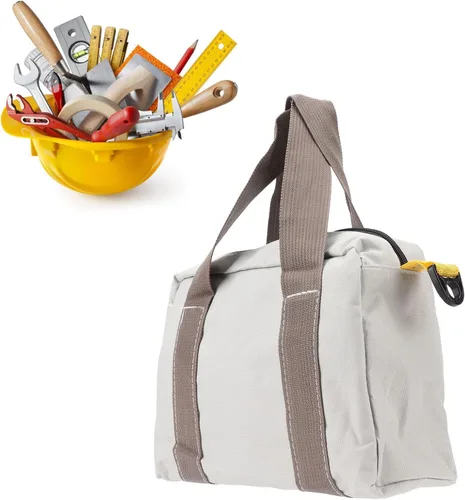 Vista 4 de Bolsa de herramientas de boca ancha, bolsa de almacenamiento de herramientas impermeable, bolsa de herramientas multiuso con cremallera, bolsa