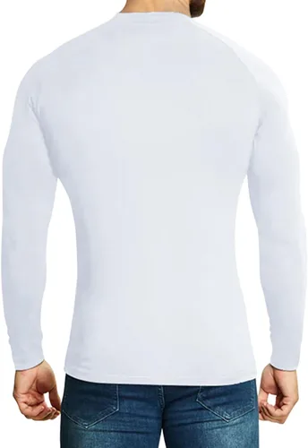 Vista 3 de elselect Camisas de cuello alto para hombre, estilo casual, ajustadas, básicas, ligeras, suéter
