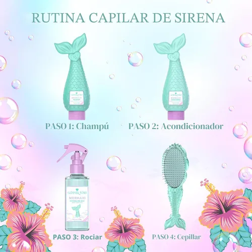 Vista 8 de Glimmer Wish Espray desenredante de cabello de sirena, acondicionador sin enjuague para niños y mujeres, cuidado del cabello sin enredos, espray