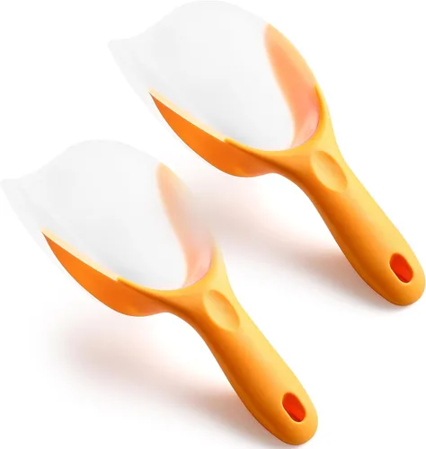 Vista 15 de Spring Chef Cuchara de hielo magnética para congelador, cuchara de palomitas de maíz de plástico flexible sin BPA con mango de agarre suave, cuchara