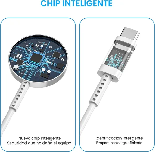 Vista 3 de Cargador de Apple Watch Fast Smart iWatch [certificado Apple MFi], cable de carga magnético de 3 pies con bloque de cargador de pared USB C