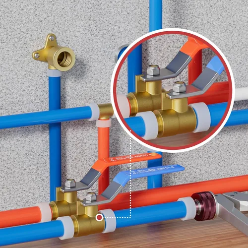 Vista 7 de EFIELD - Válvula de bola de latón Pex-A de expansión fría de 1/2 x 1/2 pulgada para agua caliente y fría o potable, ASTM F1960, certificado cUPC