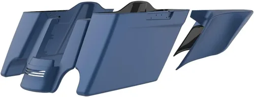 Vista 90 de Cubiertas laterales de alforjas estiradas para motocicleta, extensión extendida para Harley Touring 2014+ - Whisky ámbar Amber Whiskey