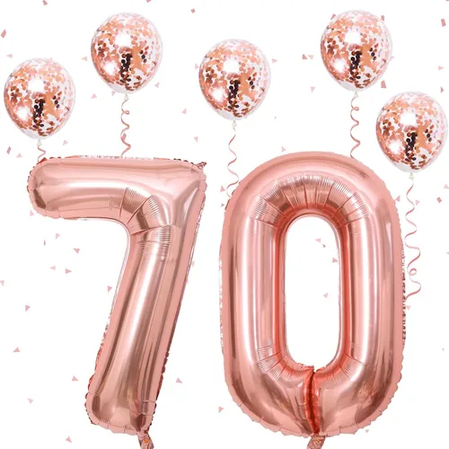 Vista 25 de Decoraciones de cumpleaños número 18 para niños y niñas, globo de aluminio con el número 18 de 40 pulgadas, globos de látex negros y metálicos