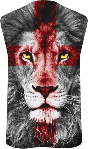 Vista 4 de Tops de Chaleco gráficos de Gran tamaño para Hombres Blusas sin Mangas Estampado sin Mangas Cuello Redondo Clásico