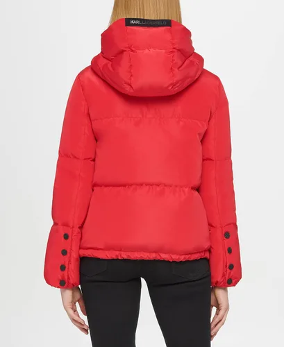 Vista 4 de KARL LAGERFELD Sudadera corta con capucha para mujer