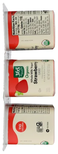 Vista 7 de 365 by Whole Foods Market, Yogurt Strawberry 6Pk Organic, 24 oz