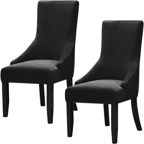 Vista 37 de Juego de 1 fundas elásticas para silla con respaldo de ala, protector reutilizable para silla de brazo, protector lavable para silla de comedor