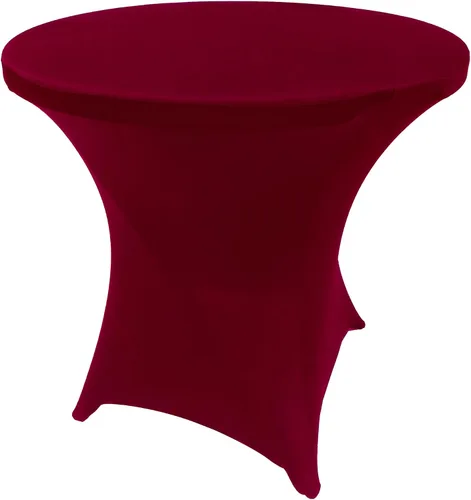 Vista 107 de Mantel de cóctel de elastano redondo de 24 pulgadas x 30 pulgadas de alto, color negro
