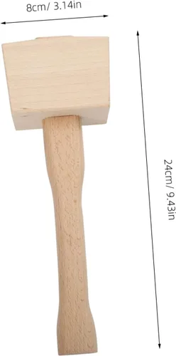 Vista 5 de TEHAUX Martillo de carpintero de madera portátil, herramienta de mano de mazo, acabado liso para carpintería, martillo tallado, herramienta