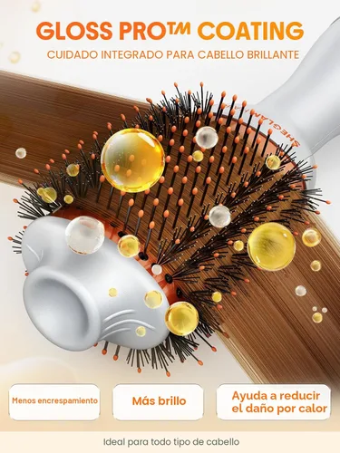Vista 5 de SHEGLAM Cepillo de aire caliente 4 en 1 y aceite para el cabello con brillo 10 en 1 24K
