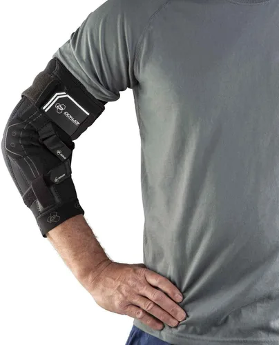 Vista 2 de DonJoy Performance Bionic Codera II – Pequeña – Soporte máximo con bisagras para hiperextensión de codo, UCL, lesiones de ligamento Tommy John, codo
