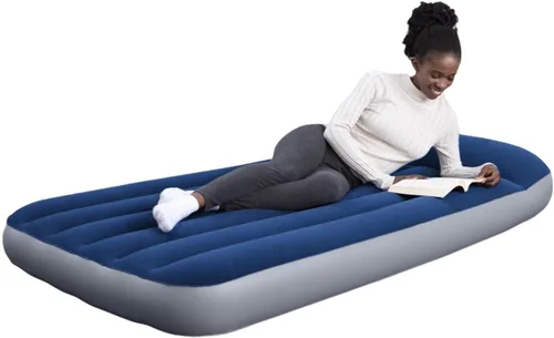 Vista 3 de Colchón de aire de viaje individual con bomba y almohada integradas, vigas internas Tri Tech soporta 330 libras