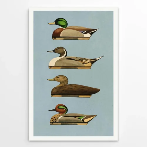 Vista 17 de Lienzo retro de pato para pared, impresiones al aire libre, carteles de señuelo de pato, pósteres al aire libre, decoración de oficina en casa