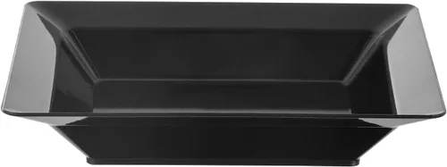Vista 14 de Restaurantware - Platos de aperitivo de 4.3 x 4.3 pulgadas, 100 platos cuadrados desechables de plástico, duradero, elegante, plato de plástico Negro