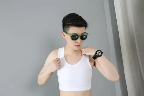 Vista 6 de BaronHong Carpeta de pecho transpirable de malla elástica moldeadora para Tomboy Trans Lesbian, Negro