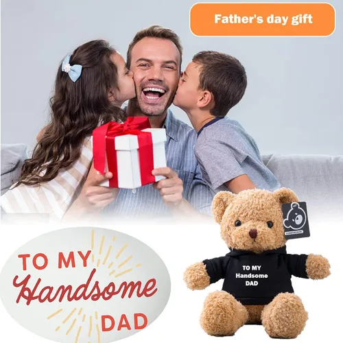 Vista 5 de Oso de peluche personalizado con texto + foto, oso de San Valentín, animales de peluche, juguetes de peluche como regalos personalizados para Negro