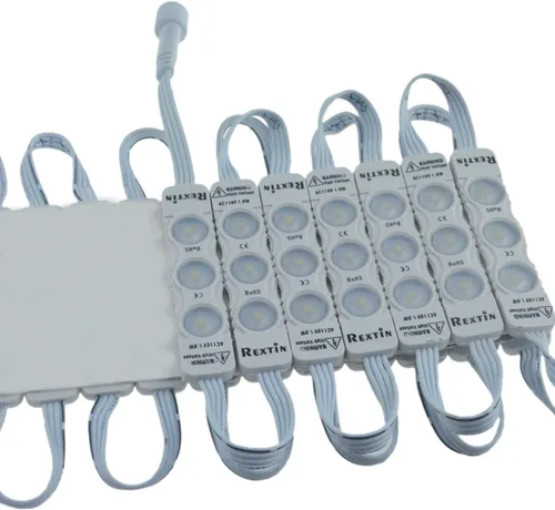 Vista 5 de Super brillante 110V 100pcs nuevo modelo 2835 3 LED módulo blanco cálido 120-150LM por módulo impermeable luz decorativa para letreros de letras